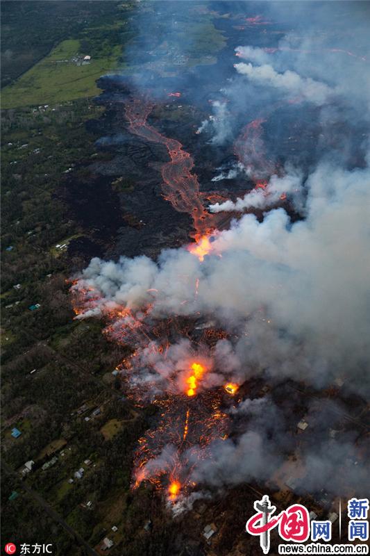 夏威夷一火山喷了3天